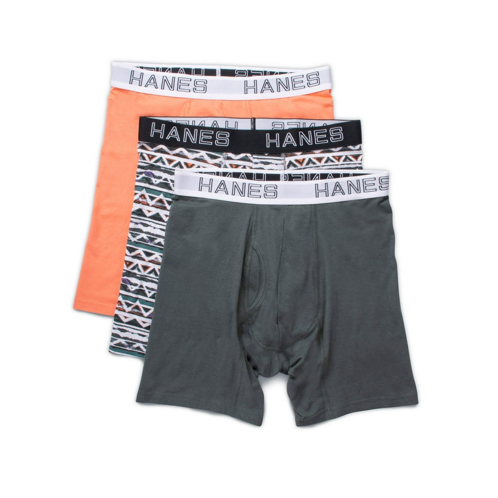 Hanes Ultimate® Men's Comfort Flex Fit® Cotton/Modal Boxer Briefs Assorted 3Pack 5 S Walmart