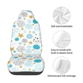 thumbnail image 4 of Wukai Gold Stars Blue Dots Pattern Full Set Car Seat Covers with Soft Padding Universal Auto Front Seats Protector and Cushion Mat, 4 of 5