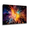 thumbnail image 2 of Póster enmarcado de fuegos artificiales en amarillo, azul y morado, para decoración de dormitorio, paisaje deportivo, oficina, habitación, regalo, estilo marco, 40 x 60 cm, 2 of 8