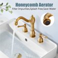 thumbnail image 2 of Grifo para lavabo de baño Aolemi, latón envejecido, 20 cm, amplio, 2 of 8