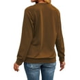thumbnail image 6 of TWZH Womens Dandelion Graphic Pullover Crewneck Long Sleeve Tee Shirt, 6 of 7
