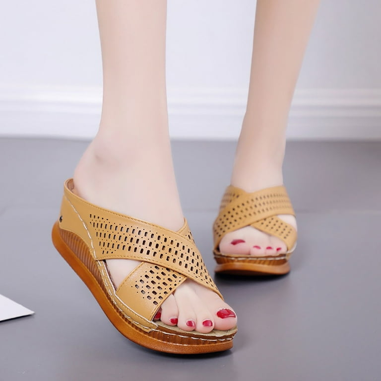 Wedges Slide Platform Sandals-HSMQHJWE Women's Cork Sandals