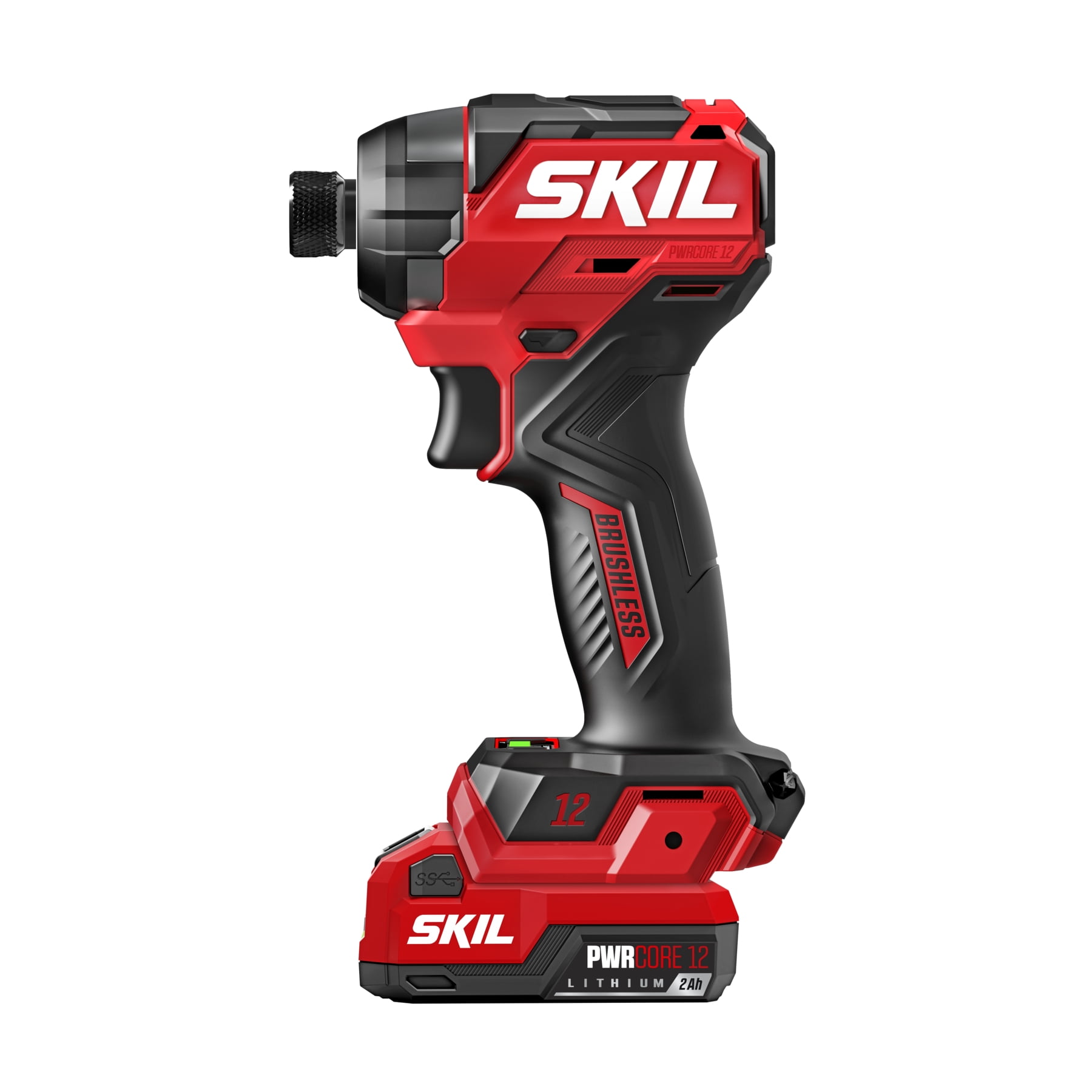 SKIL PWRCORE 12™ Brushless 12V 1/4 In. Compact Impact Driver with 2.0Ah USB-C Battery and 20W PD Charger-ID6744A-11