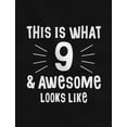 thumbnail image 2 of Tstars Boys Unisex 9th Birthday Celebration T-Shirt - '9 and Awesome' Theme - Ideal Gift for Nine Year Old Birthday Boy or Girl - Party Ready Kids Apparel - Trendy Age Pride Youth Top, 2 of 6