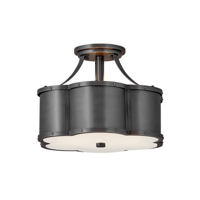 Hinkley 4443BLB Chance Collection Two Light Foyer Pendant Small Semi-Flush Mount
