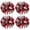 Red, variant on Howish pom poms 4pcs Cheerleading Pom Poms Red Silver(11.81"X11.81"X11.81")