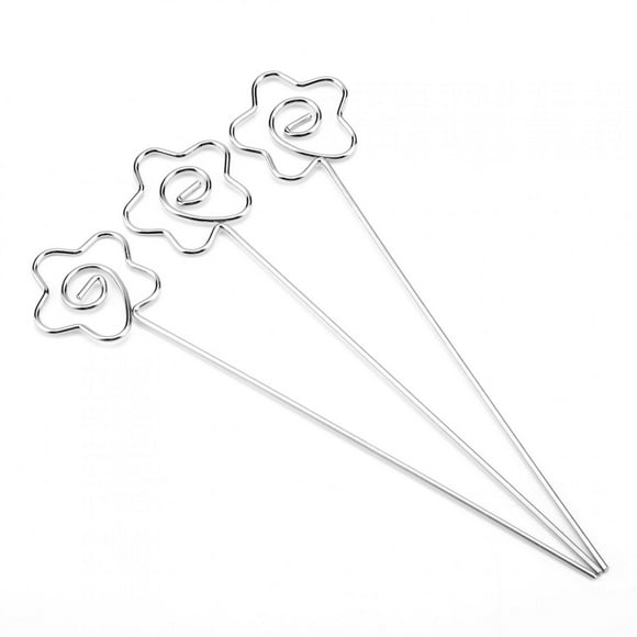 100Pcs DIY Flower Shape Memo Card Holder, Memo Clip, Picture Holder Firm for Home Table End Table Office School