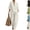 16# White, variant on 2026 New Women's Casual Minimalist Linen 2 Piece Set 3/4 Sleeve Top and Pants Summer Travel Vacation Outfits,Green,XXL