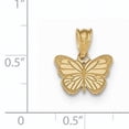 thumbnail image 3 of 14k Yellow Gold Laser Cut Butterfly Charm Pendant, 3 of 3