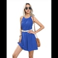 thumbnail image 2 of Vestidos de Verano de Crochet Calados para Mujer, Azul Real M, 2 of 6