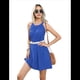 thumbnail image 2 of Vestidos de Verano de Crochet Calados para Mujer, Color Azul Real, Talla XL, 2 of 6