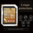 thumbnail image 3 of Amplim 64GB SDXC SD Card, UHS-II V90 300MB/s (2000X) UHSII U3 Extreme High Speed 64 GB SD XC Memory, 3 of 9