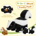 thumbnail image 3 of Animal de peluche Mao Golan Skunk con 3 bebés de peluche de 22 pulgadas, 3 of 7