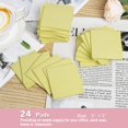 thumbnail image 2 of (paquete de 24) Notas adhesivas HCTBN de 7,6 x 7,6 cm, amarillas, fáciles de quitar, 2 of 6