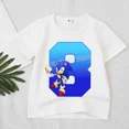 thumbnail image 4 of Camisetas de dibujos animados de Sonic The Hedgehogs para niños, camisetas con números del 1 al 9, camisetas estéticas para niños, camisetas de boutique para niños y niñas, camisetas de feliz cumpleañ, 4 of 5