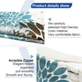 thumbnail image 3 of Brown Blue Decorative Throw Pillow Covers 20x20 Inch Pillow Covers for Couch Living Room Bedroom Outdoor,Modern Sofa Throw Pillow Cover,Farmhouse Geometric Floral Linen Square Pillow Case,Set of 2, 3 of 6