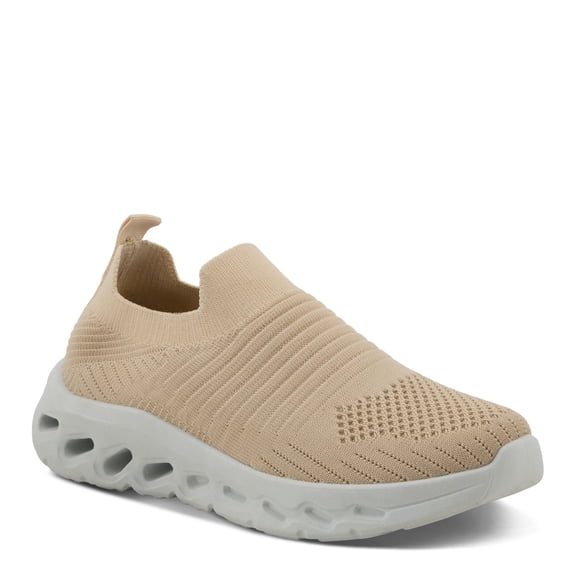 Flexus Women's Scruggs Mesh Slip-On Athletic Sneakers – Breathable Design, Arch Support, Shock-Absorbent Outsole