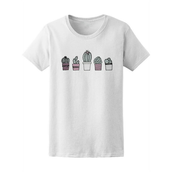 Pastel Colors Succulent Plants T-Shirt Women -Image by Shutterstock, Female Large