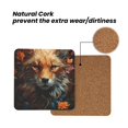 thumbnail image 4 of Xecao Floral Fox for MDF Cork Coaster 4 Pcs,Drink Coasters,Suit for House Warming Gifts New Home ,Coffee Table Decor-Square, 4 of 7