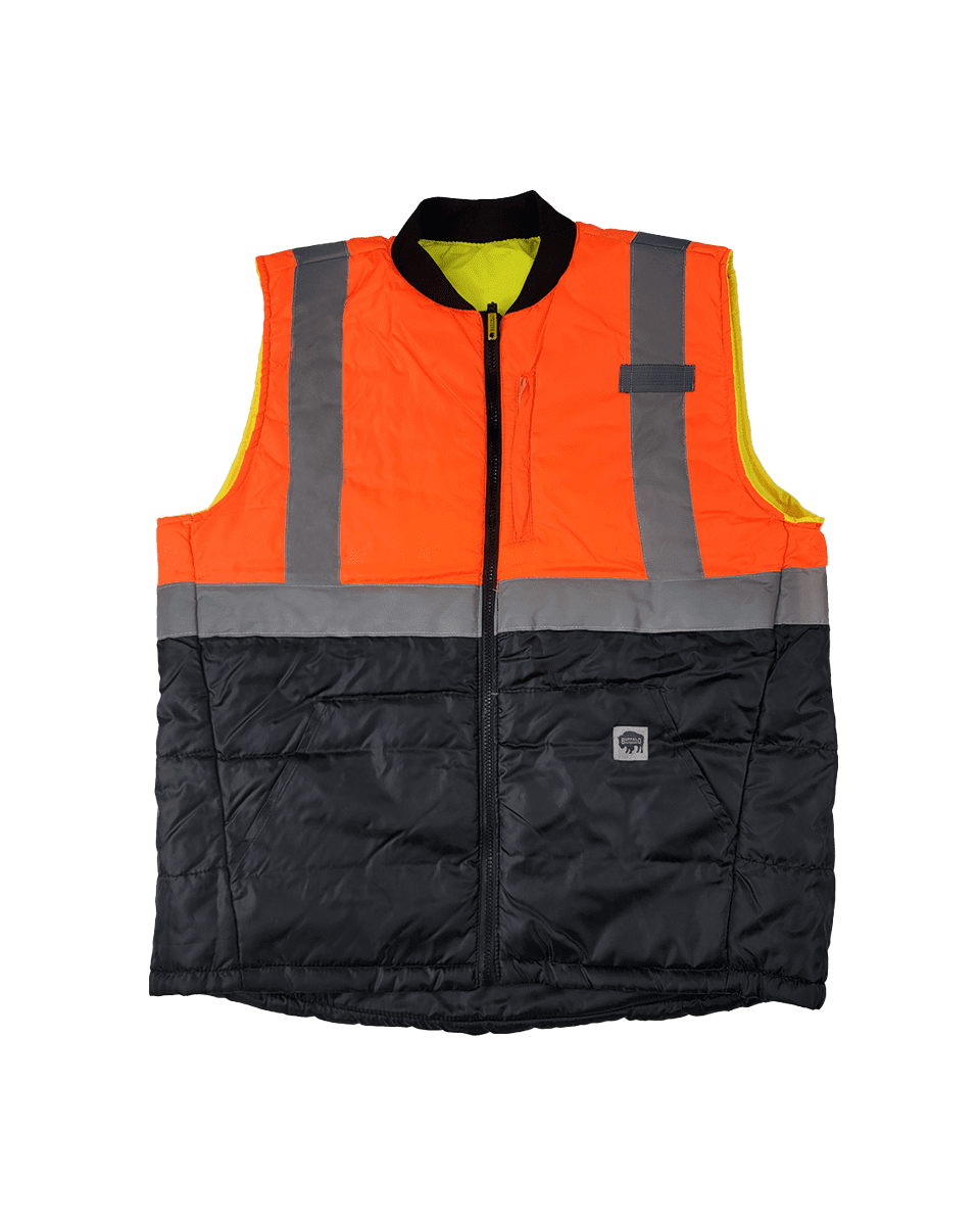 Buffalo Outdoors Workwear Safety Vest 2-in-1 Reversible Men's Hi Vis