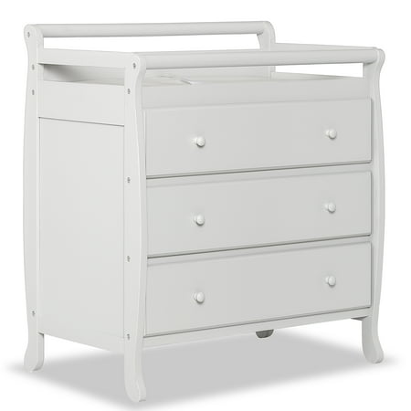 Dream On Me Liberty 3-Drawer Changing Table with Pad, Mystic Grey