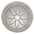 thumbnail image 1 of Petal Circle Old World White Decorative Mirror, 1 of 1