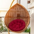 thumbnail image 4 of LShunze Swing Egg Chair Cushions Outdoor Large Hanging Hammock Chair Seat Cushion with Adjustable Headrest Waterproof Large Round Rattan Papasan Chair Pad, 4 of 8