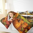 thumbnail image 4 of Manfei Western Farm Turkey Queen Comforter Set,Thanksgiving Theme Bedding Sets,Autumn Harvest Pumpkin Bedding Comforter Set For Kids,Super Cozy Room Decor Reversible,3 Pieces, 4 of 8