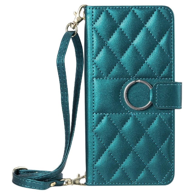 Funda tipo billetera GANGXUN para iPhone 15 Pro Max – Tapa abatible con correa para mujer