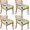 Yellow Blue Pioneer, variant on Blue and White Modern Art Geometric Seat Covers for Dining Room Chairs Set Of 4,Stretch Printed Washable Chair Seat Cover with Elastic Ties and Button,Removable Waterproof Couch Cushion Covers
