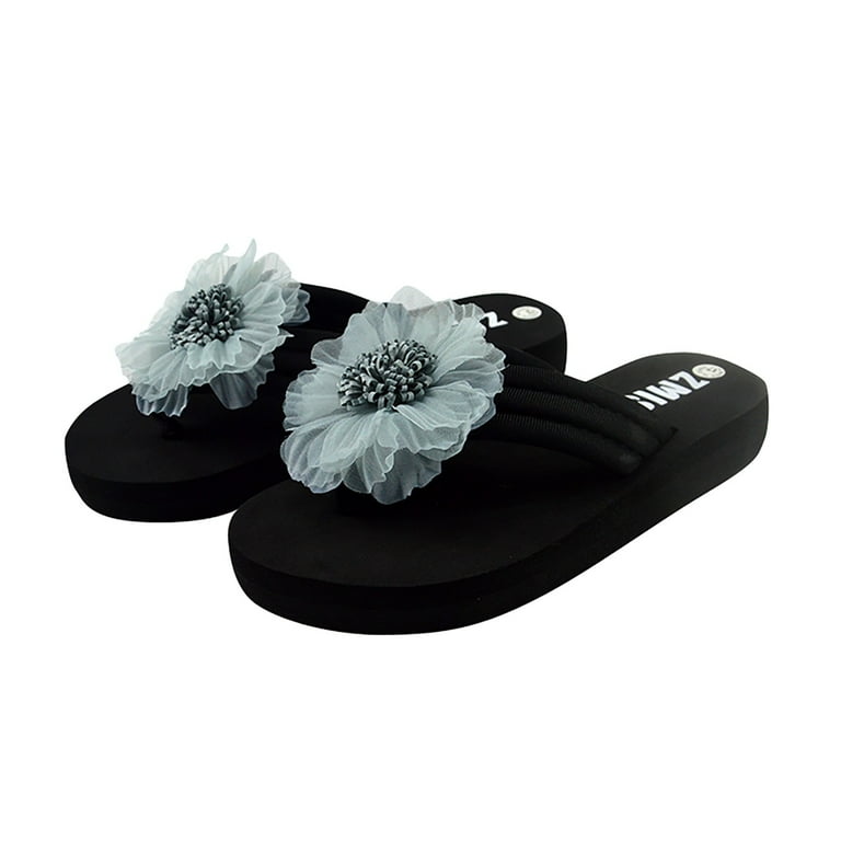 Black slippers walmart sale
