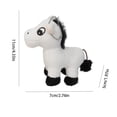 thumbnail image 3 of Jouets en Peluche Cheval Doux Poupée en Peluche Cheval Debout Réaliste Jouets Cheval Drôle Joli Nouvel An Poupée Cheval Adulte, 3 of 8