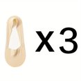 thumbnail image 4 of 3 Pairs Women Socks High Quality Matching Casual Socks Summer Thin Bottom Non-Slip Invisible Low Short Socks Breathable (Random Color), 4 of 9