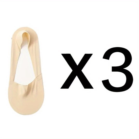 3 Pairs Women Socks High Quality Matching Casual Socks Summer Thin Bottom Non-Slip Invisible Low Short Socks Breathable (Random Color)