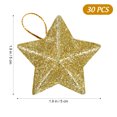 thumbnail image 3 of BRIGHTFUFU 30 PCS GLITTER PENDENTES DE LA ESTRELLA DE NAVIDAD Decoraciones colgantes de navidad, 3 of 7