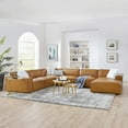 thumbnail image 4 of Modway Restore 7-Piece Faux Leather Upholstered Sectional Sofa in Tan, 4 of 16