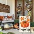 thumbnail image 5 of Happy Fall Garden Flag 12.5x18 Double Sided for Outside, Thanksgiving Pumpkin Autumn Leaves Outdoor Seasonal Yard Flag Farmhouse Porch Decor 6-12, 5 of 6