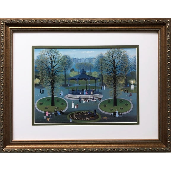 Michel Delacroix "Kiosque" CUSTOM FRAMED New Primitive Art Generic