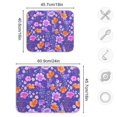 thumbnail image 4 of Yayeee Dish Drying Mat for Kitchen Counter 18"x24" Microfiber Absorbent Pad, Purple Wildflowers Pattern, 4 of 7