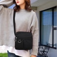 thumbnail image 2 of SHEIGUANNI Lightweight Nylon Cloth Crossbody Bag for Women, Portable Multi Compartment Casual Shoulder Bag, for Travel or Sports-Black, 2 of 5