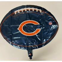 18" CHICAGO BEARS Blue and Orange Football Balloon  Party Supplies Decorations Foil Mylar Balloon