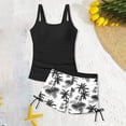thumbnail image 5 of Swimsuit Girls Tankini Set Strap Hawaii Print Swimwear with Drawstring Shorts Bathing Suits for Girls 15-16 Years, 5 of 7