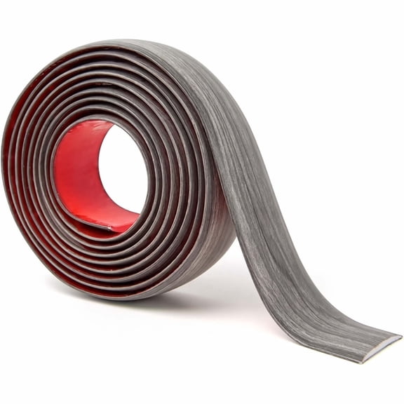 15FT x 1.57in Gray Peel and Stick PVC Floor Transition Strip, Self Adhesive Flat Divider Molding for Laminate Tile Carpet Floor Gap Joints