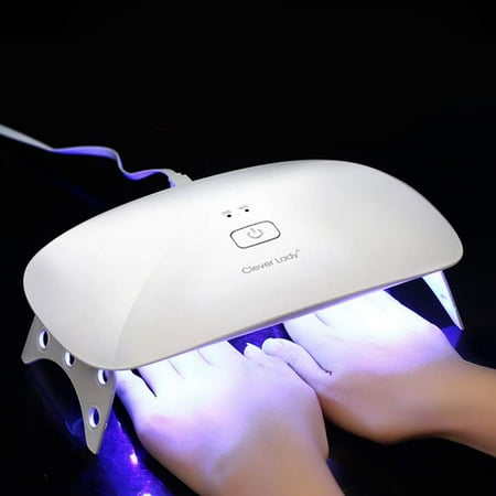 Gel Nail Supplies Portable UV LED Nail Lamp Folding Mini 24W Nail Dryer Light Curing Lamp Gel Polish with Timer Settings USB Supply for Nail Art ()