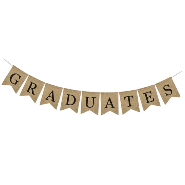 Graduates 2019 Banner - No se requiere bricolaje, Banner de graduación de arpillera para suministros de de graduación 2019 UNA Gloria banner de felicitaciones