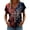 White, variant on MEICHEN Women's V Neck Butterfly & Rose Print T Shirt Patriotic Glitter Graphic Casual Top