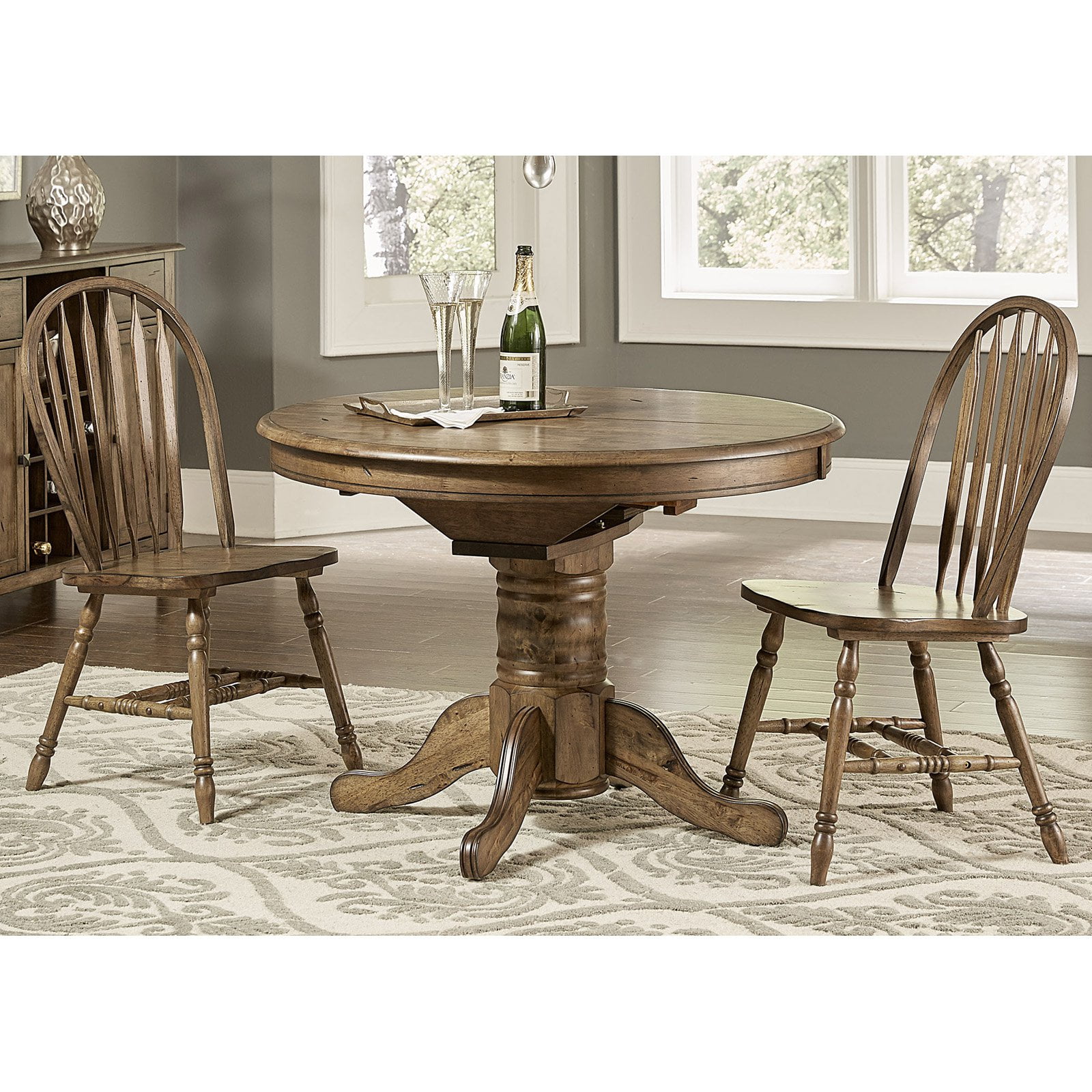 Liberty Furniture Industries Ina Crossing 3 Piece Windsor Liberty Furniture Industries Ina Crossing 3 Piece Windsor Pedestal Dining Table Set Com
