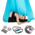 thumbnail image 1 of Full Set Elastic Aerial Yoga Hammock Swing Anti-gravity Flying Yoga Inversion Belts for Pilates Training Body Shaping 4*2.8mGreen He Qiyong unisex, 1 of 1