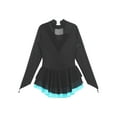thumbnail image 5 of iEFiEL Kids Girls Long Sleeve Glitters Mesh Tutu Figure Ice Skating Dance Dress Lake Green 8, 5 of 7