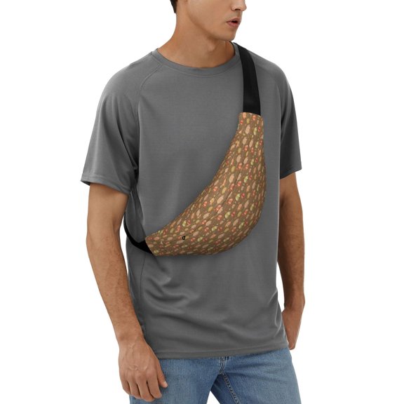 Easygdp Armadillo Floral 1 Fanny Pack for Men Women,Fashion Waist Packs,Travel Hiking Chest Bag Daypack